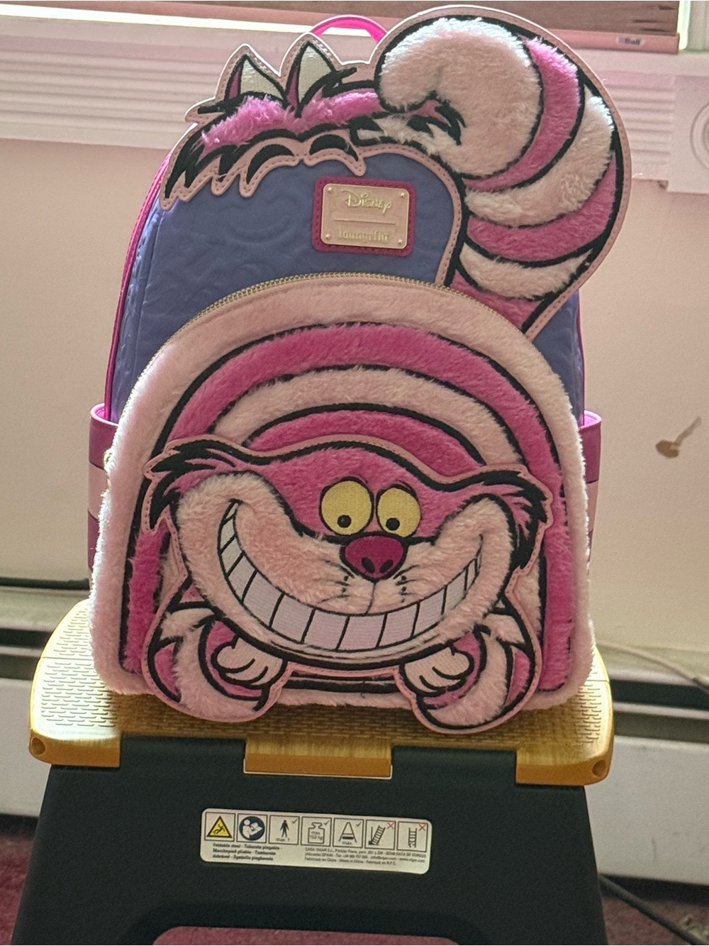 Loungefly Cheshire Cat Kids Backpack - Pink, Purple & Cream